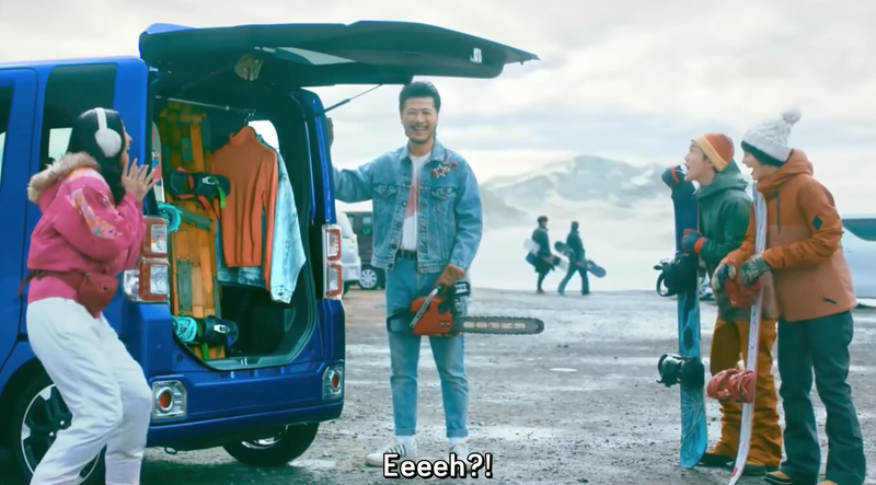 Illustration for article titled The Best Commercials In The World Feature A Tortured Man And His Kei Car